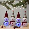 Christmas Glowing Snowman Ornaments Christmas Scarf Hat Snowman Decorations With Lights