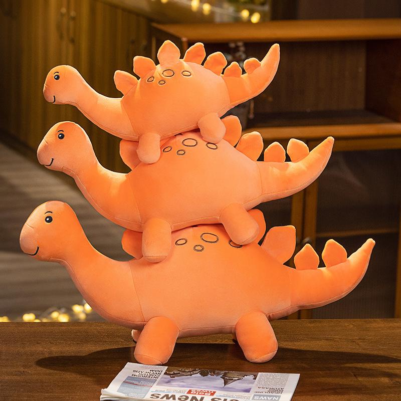 Мультяшная кукла динозавр плюшевая игрушка имитация трицератопса кукла дракон с длинной шеей детские подушки для сна подарки для мужчин и женщин