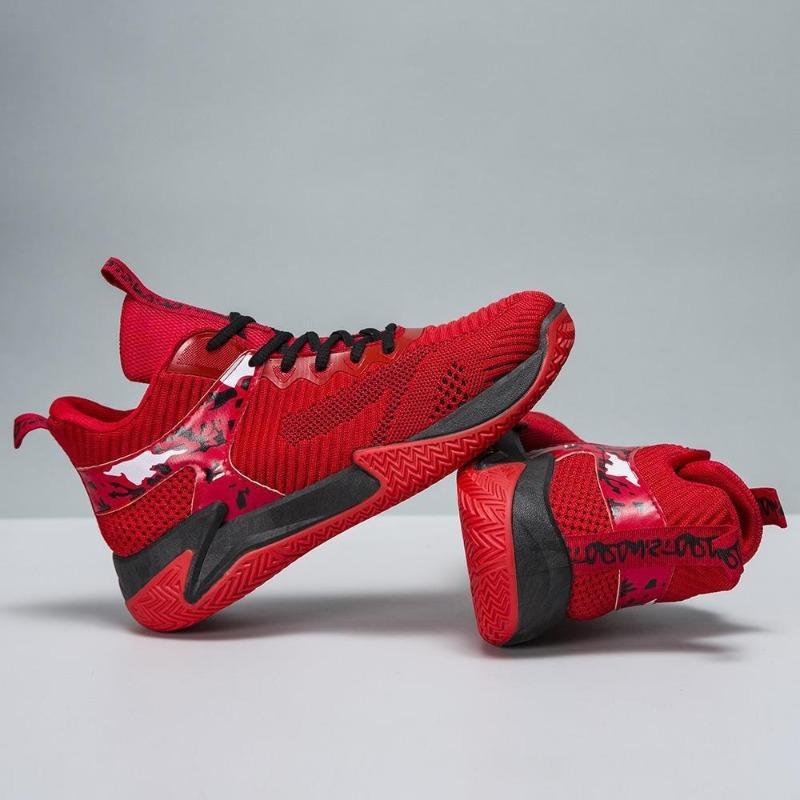 Баскетбольные кроссовки весна-осень дышащая поверхность из мушиной сетки шнуровка платформа спортивная обувь для улицы повседневные беговые мужские кроссовки