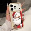 Круглая Рождественская Снеговик Чехол для Телефона Для IPhone 17 17Air 16 15 Чехол Для IPhone 11 13 12 14 Pro Max 16 15 14 Plus Чехол Funda