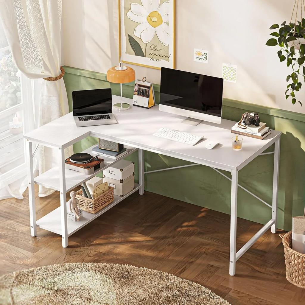 Desk Gaming Table with Shelf Corner Desk with 120cm Computer Table L Shape PC Home Office Mesas Para Escritório Furniture