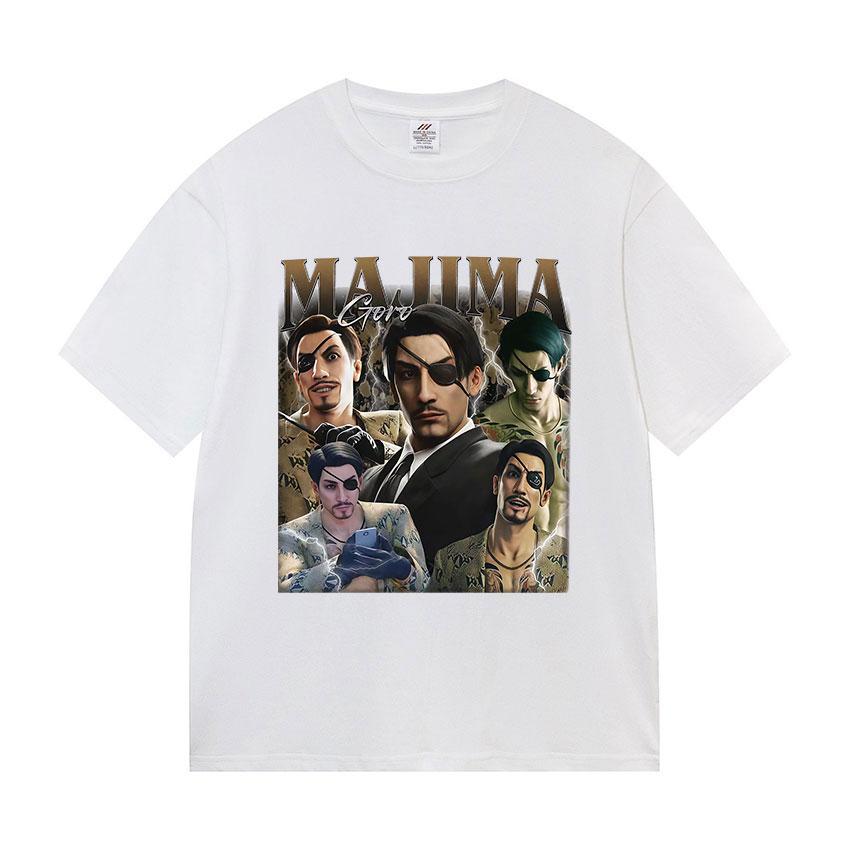 Limited Goro Majima Graphic Print T Shirt Unisexs Fashion Game Cosplay Short Sleeve Tshirts Unisex Vintage Oversized Cotton Tshirt