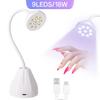 YIKOOLIN UV Gel Nail Lamp LED Nail Dryer Rechargeable Sensing Touch Control Fast Drying Nail Light 360° Bendable Table Lamp