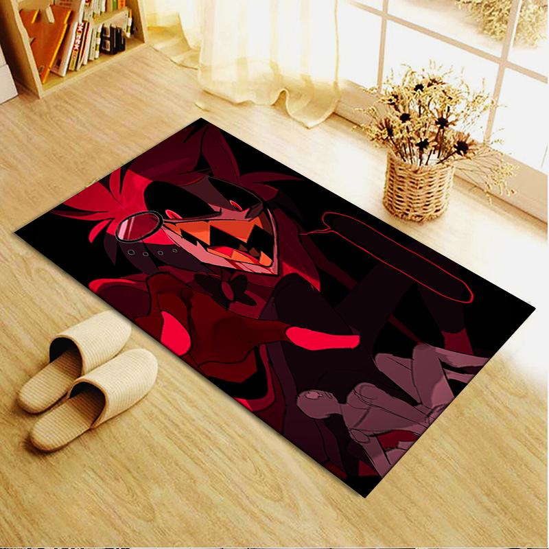 2025 New Hazbin Hotel Alastor anime Carpet Rug for Living Room Bedroom Home Sofa Decoration,Kids play Non-slip Floor Mat 32