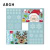 Reindeer Window Cling Stickers Christmas Decoration Set with Santa Claus & Snowflake Designs Creative DIY Xmas Decals