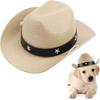 Шляпа для домашних животных в западном ковбойском стиле, головные уборы для домашних животных, украшенные звездами, привлекательный костюм для собак и кошек, аксессуар для фотографий, косплея