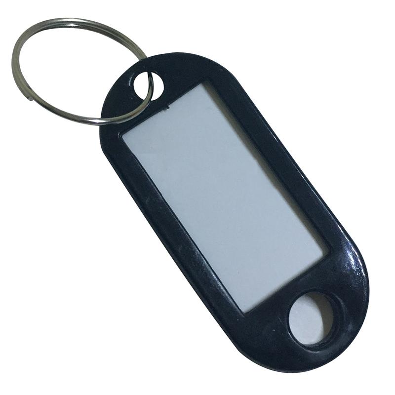 30pcs Multi-Color Plastic Keychain Blank Key Ring DIY Name Tags for Baggage Paper Insert Luggage Tags Key Chain Accessories