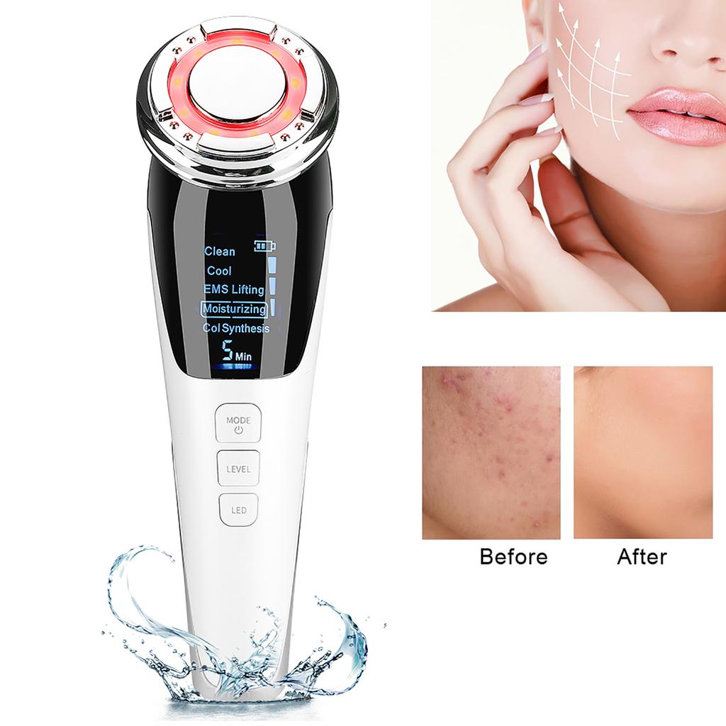 EMS Micro Current Beauty Machine Phototherapy Hot Cold Compress Massager