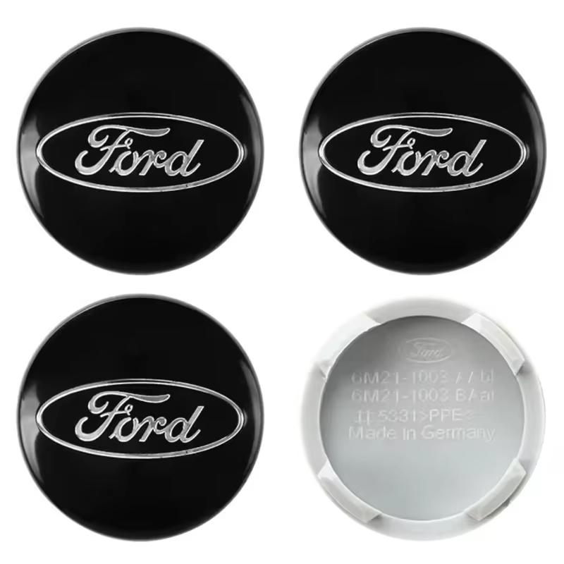 4Pcs Car Logo Wheel Hub Center Caps Decoration Accessories For Ford ST Line Focus Mustang Fiesta Puma Ranger Kuga MK7 MAX F150 BW9