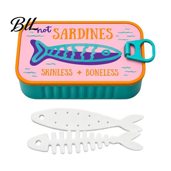 Retro Sardine Can Jewelry Box Storage Box, Portable Anti-tangle Travel Case, Plastic Case Lightweight Organizer for Necklaces And Earrings Earring