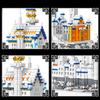 3000pcs Swan Stone Castle Architecture Model Micro Building Blocks City Street View Mini Diamond Bricks Children Toys