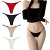 TUOTISI Bikini Sexy Swimsuit Pack of 4 Women's T-Back Panties, Underwear, Lingerie, Low-Rise Panties, Underwear, Seamless, Non-Slip, (LL Size)