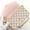 LOUIS VUITTON Pochette Felice Shoulder Bag N40491 2-way clutch White Damier Azur Canvas Women Used