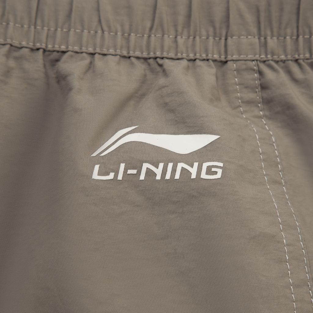 Li-Ning Удобные брюки свободного кроя однотонные универсальные повседневные мужские брюки низ сосново-коричневый AYKV713-2