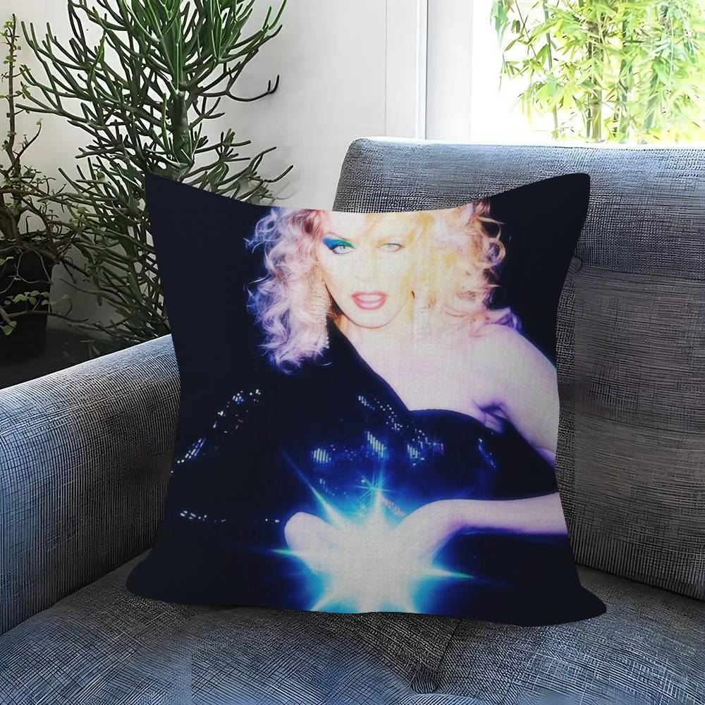 Singer Kkylie Mminogue Doublesided Printed pillow cover Short plush Suitable living rooms bedrooms sofas throw cushion cover