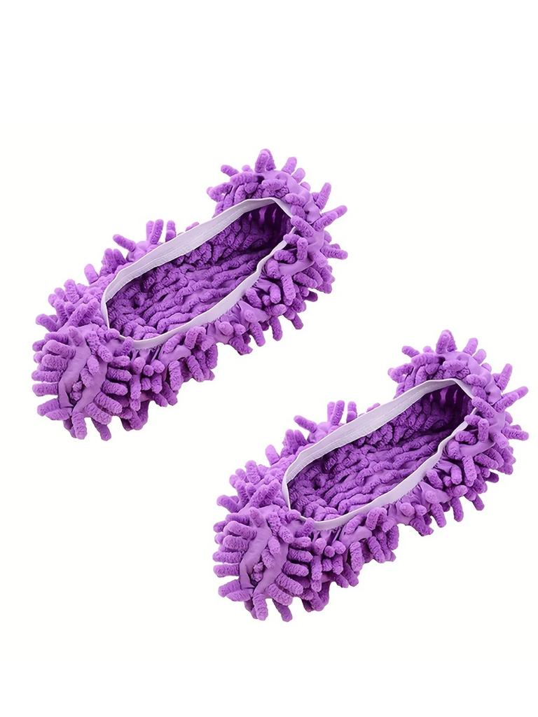 1 пара моющихся чехлов для чистки обуви, многофункциональные тапочки для швабры из синели, носки для пола, дома