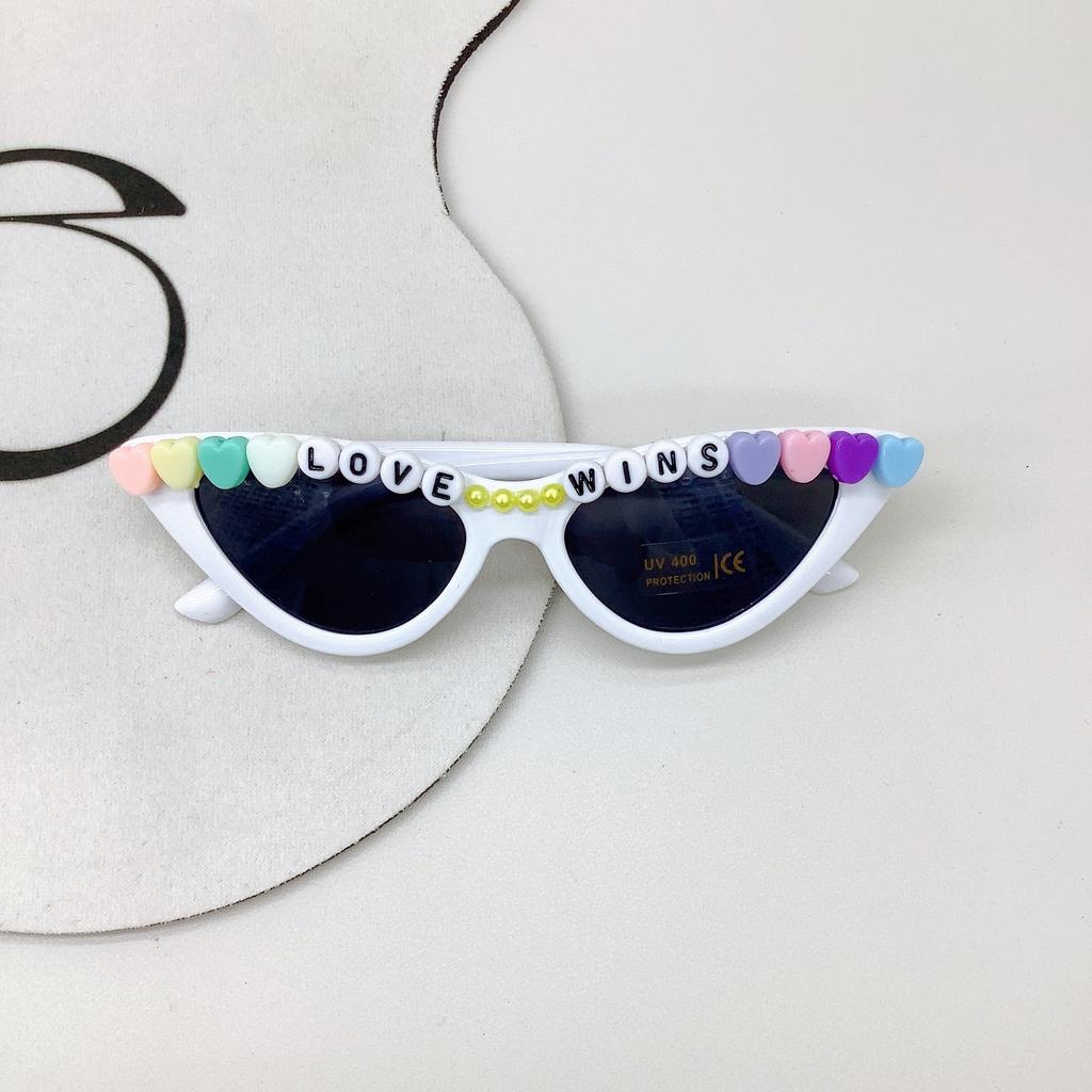 Детские солнцезащитные очки Cat'S Eye Love, модные солнцезащитные очки с защитой от ультрафиолета, солнцезащитные очки для мальчиков и девочек, солнцезащитные очки Tide