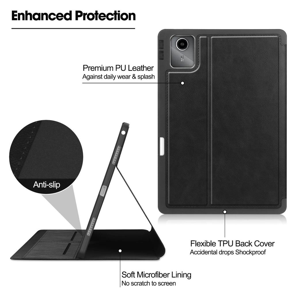 Защитный чехол для планшета Lenovo Xiaoxin Pad 2024TB331FC с функцией Smart Sleep, полный комплект, технология защиты от падений.
