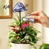 Metal Gardening Ornaments Colorful Planter Insert Stake, Double-Sided, Flower Pot Decor Patio Landscaping Accessories Insect Animal Stake for