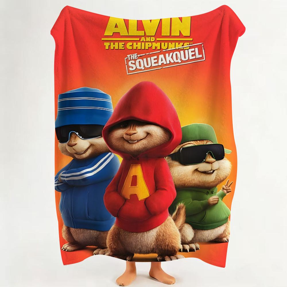 Movie Alvin And The Chipmunks Throw Flannel Throw Blanket Suitable for Sofa Living Room Bedroom
