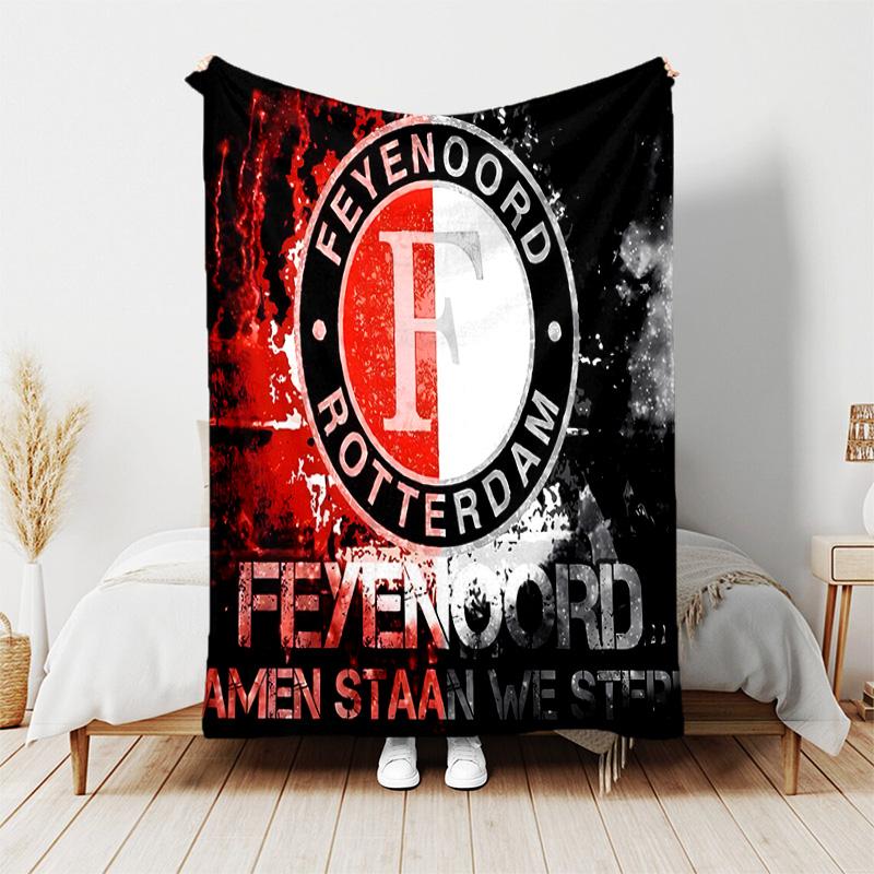 1pc Blanket - Feyenoord Rotterdam logo Print Design, Lightweight Blanket for Sofa, Bed- Soft &Warm, Gift for All Seasons