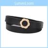 Pu Trendy Leather Waist Belt Women Flower Shaped Alloy Buckle Decoration Outdoor