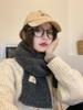Korean egg high-quality version wool-blended wool scarf women's winter soft waxy knitted warm student scarf manufacturer