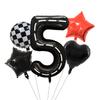 Racing Theme Track Digital Aluminum Film Balloon First Birthday Party Decoration Balloon Set Decoration