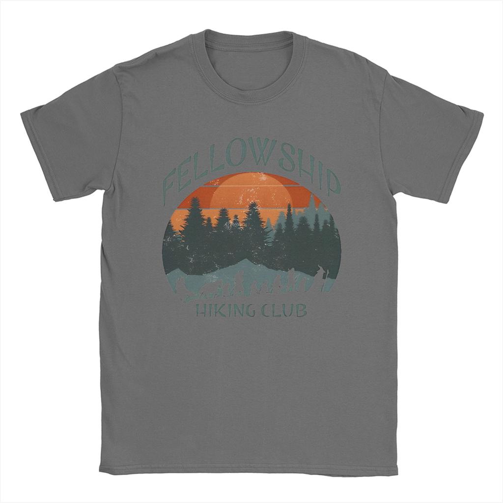 Футболка L-Lords Of The R-Rings Fellowship Hiking Club для мужчин, 100% хлопок, винтажные футболки, футболка с круглым вырезом, короткий рукав, мерч