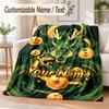 Dragon Ball Custom Name Flannel Throw Blanket Soft Warm for Sofa Bed Indoor Home Use