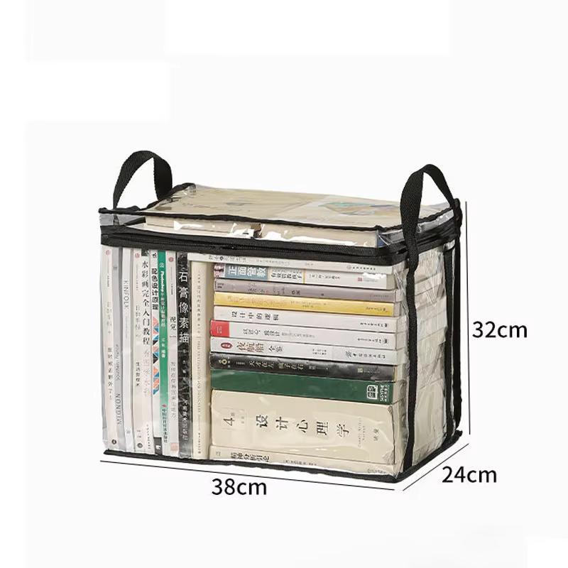 Складная коробка для книг, студенческое общежитие, классный органайзер для книг, прозрачный водонепроницаемый ящик для хранения книг для дома