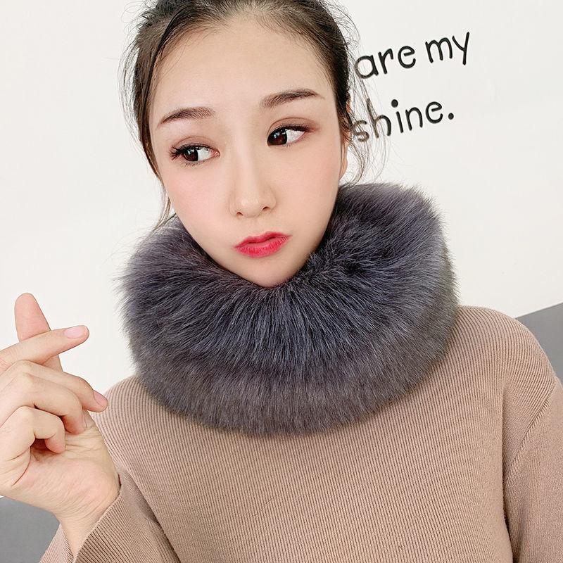 Imitation Fox Fur Collar Thick Scarf Warm Neck Protection Scarf Korean Winter Girl