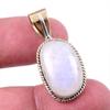 Драгоценный камень из натурального радужного лунного камня 925 пробы, одноцветное серебро, двухцветный кулон 1,50 дюйма, Y5n80