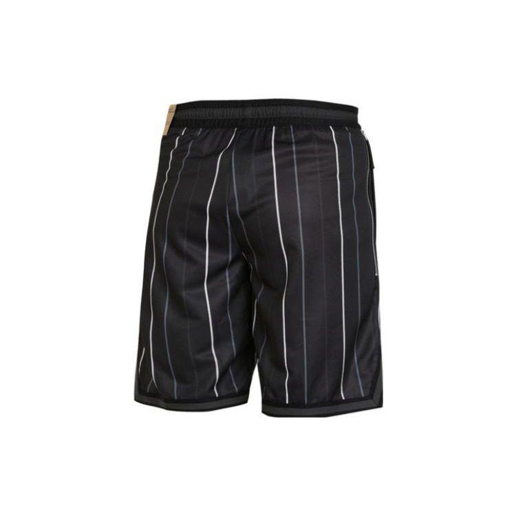 Nike Полосатые баскетбольные беговые тренировочные дышащие свободные повседневные шорты на шнурке, мужские шорты черного цвета DX0254-010