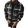 New Arrival Plaid Shirt New Men's Shirt Plaid Pocket Long Sleeve Shirt