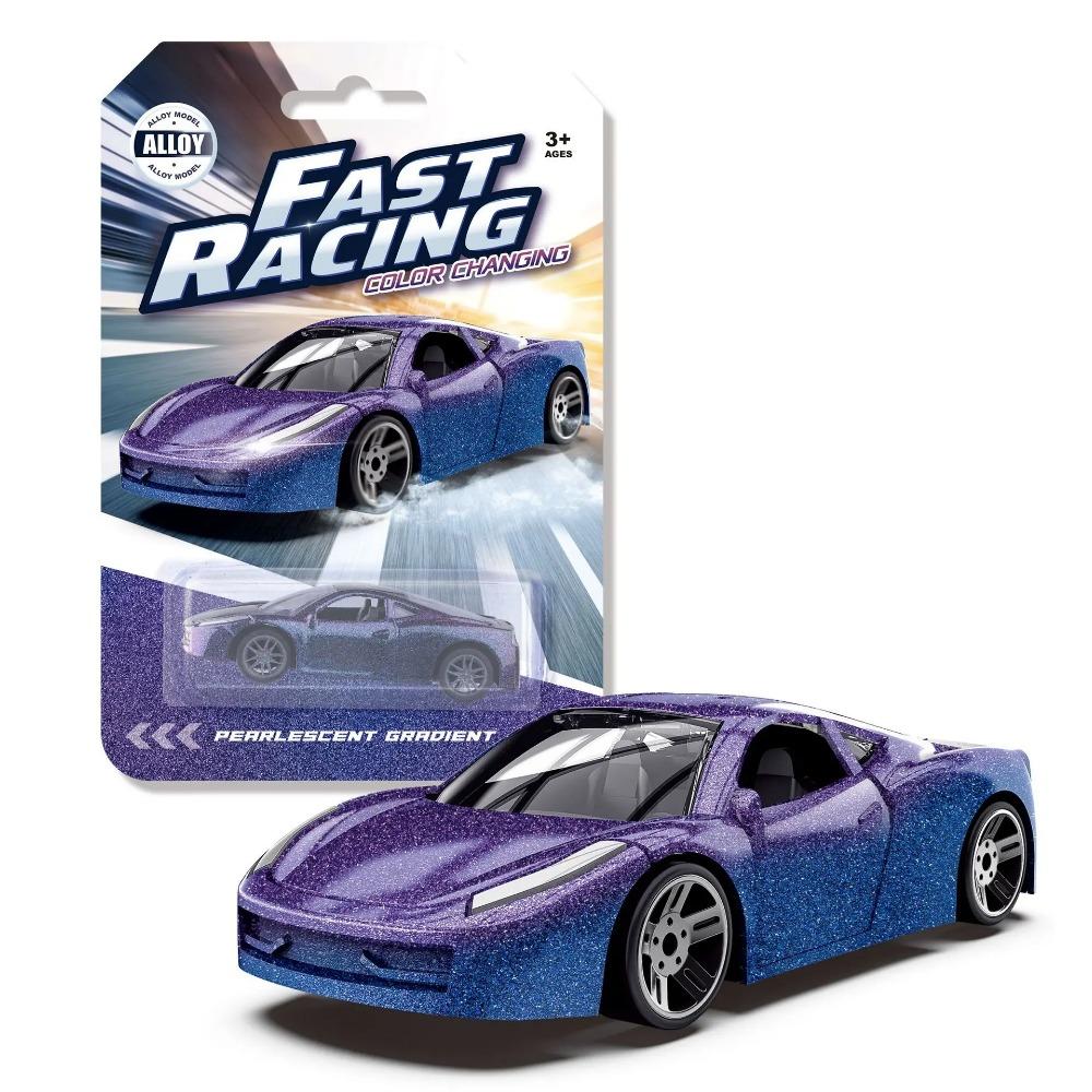 1:Игрушки-машинки из сплава с изменением цвета (64 цвета) для детей, термочувствительные, инерционные, оттягивающиеся назад, модель мини-гоночных автомобилей для мальчиков, детские подарки