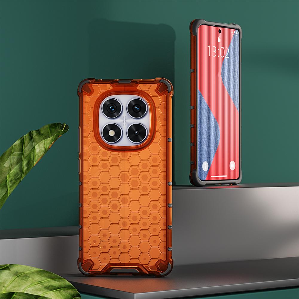 KEYSION Shockproof Armor Case for Redmi Note 14 Pro 5G 14 Pro+ Silicone+PC Transparent Honeycomb Phone Cover for Xiaomi POCO X7