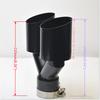 RE General Motors Stainless Steel BLACK Muffler Double Tube Exhaust Tail Pipe Automotive Rear Throat Automotive Parts