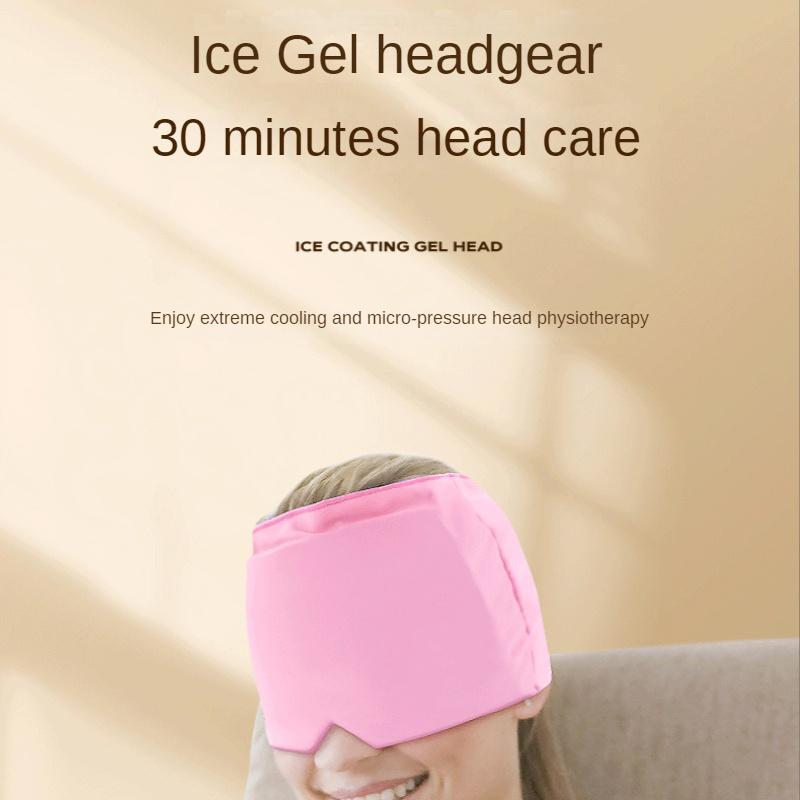 Головной убор с холодным компрессом для облегчения головной боли, удобный мешок со льдом, маска для глаз, пакет со льдом, шапка со льдом, физиотерапия, успокаивающий выдвижной гелевый головной убор