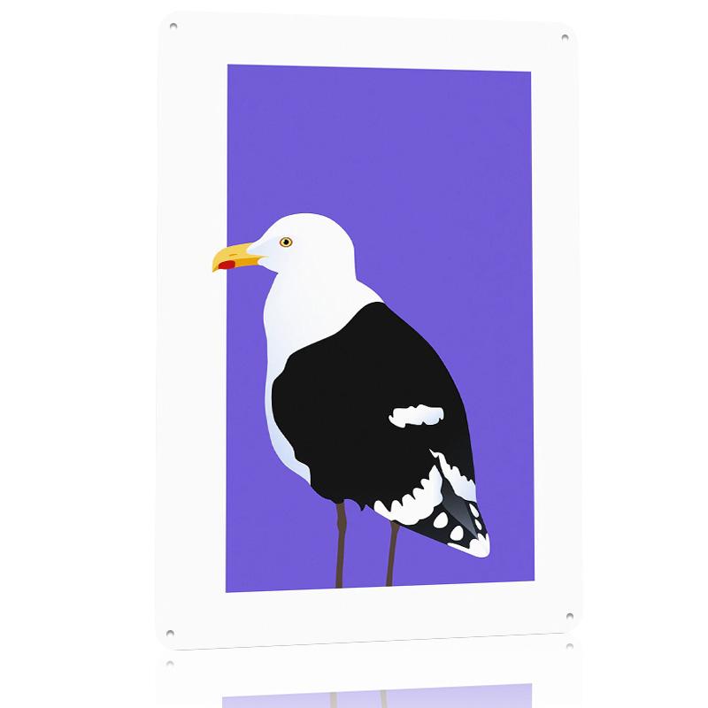 Great BlackBacked Gull Personalized D Textured Metal Poster Wall Art Vintage Tin Signs for Luxury Decoration Home Decor Items