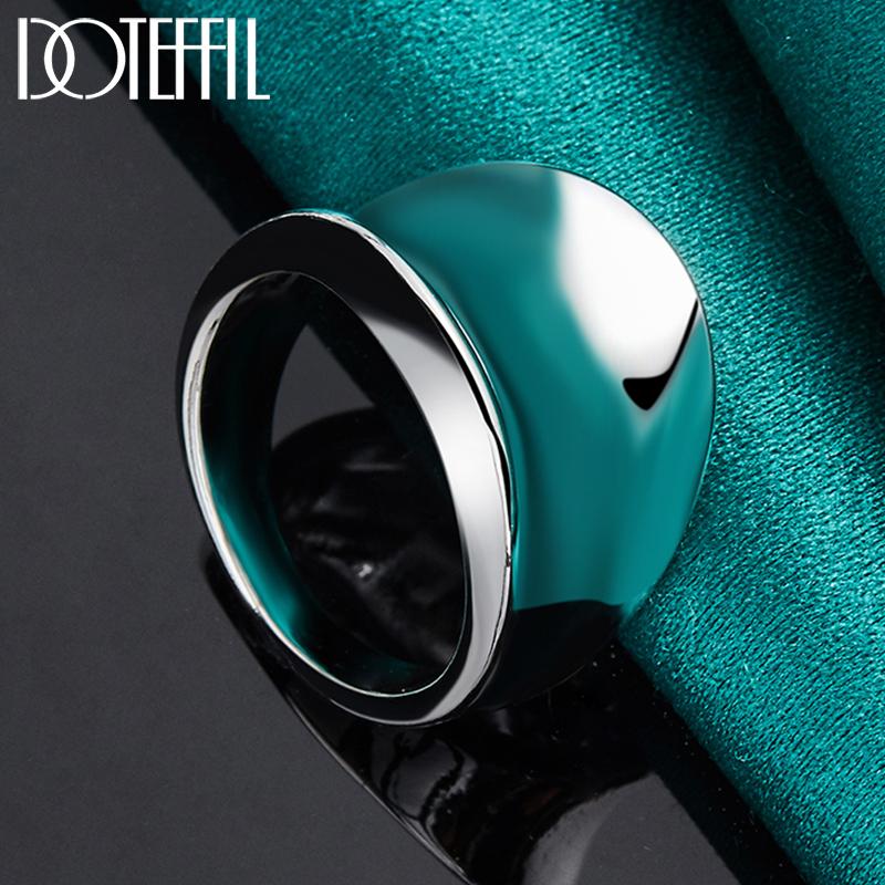 Кольцо с гладким лицом, свадебное ювелирное изделие из стерлингового серебра 925 пробы