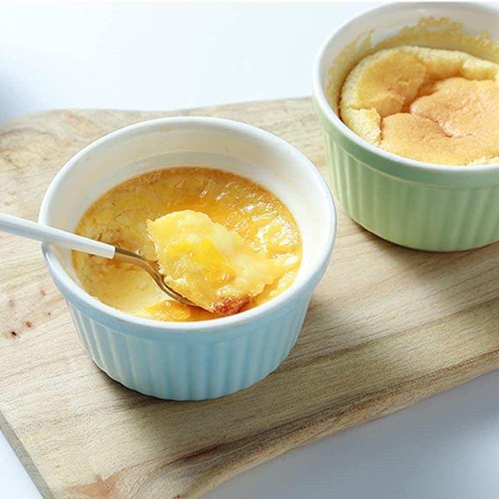 4 шт. термостойкие формочки для суфле, керамические рифленые фарфоровые миски, можно мыть в посудомоечной машине, миски для приправ, десерты