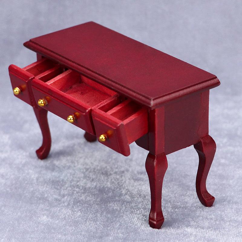 1:12 кукольный домик деревянный стол письменный стол для учебы стол для макияжа мебель модель игрушка