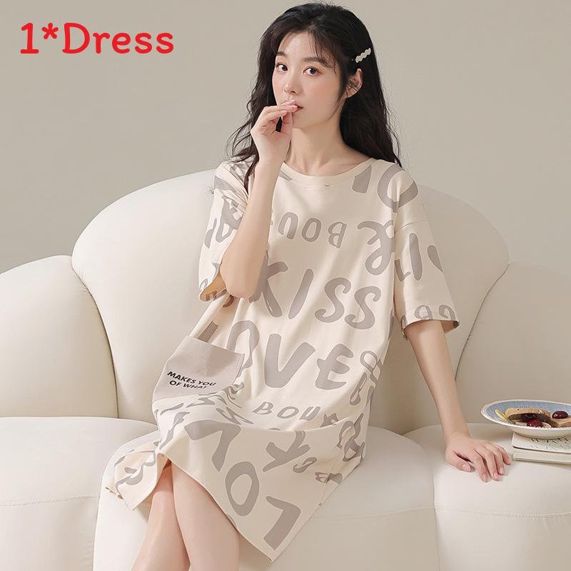 Summer Lady Sleepwear With Milk Silk Fabric For Home Lounge And Sleep Comfort