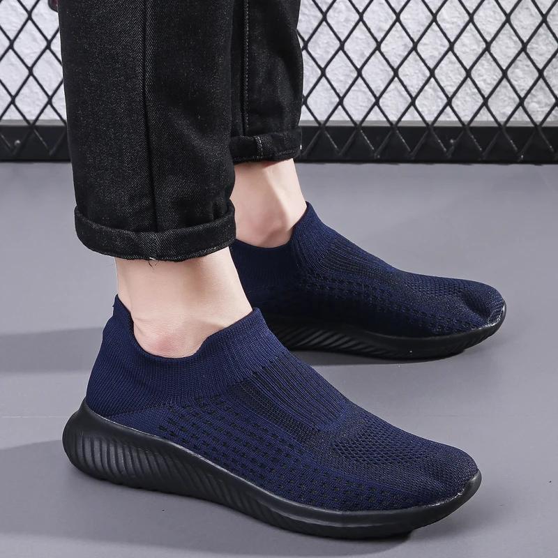 Мужская повседневная спортивная обувь, осенняя, дышащая, легкая, нескользящая, плоская, для занятий спортом на открытом воздухе, для бега, тенниса, ходьбы39-46