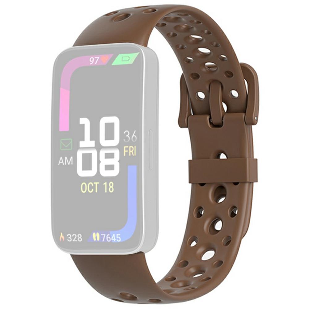 Breathable Silicone Strap for Huawei Band 10/9/8 Adjustable Watch Band with Pin Buckle