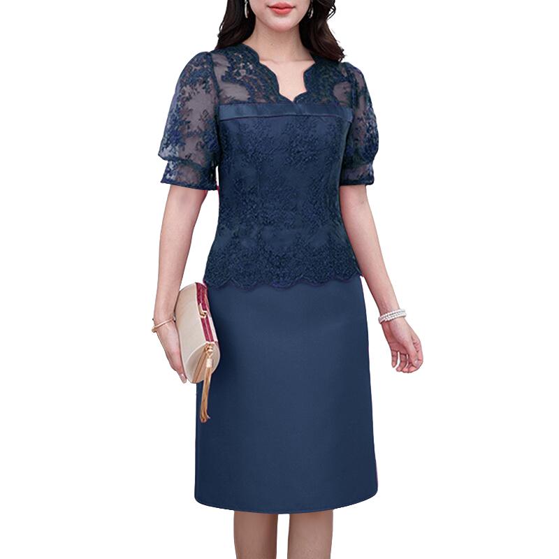 ZANZEA Женское летнее повседневное кружевное платье-футляр с коротким рукавом в стиле пэчворк