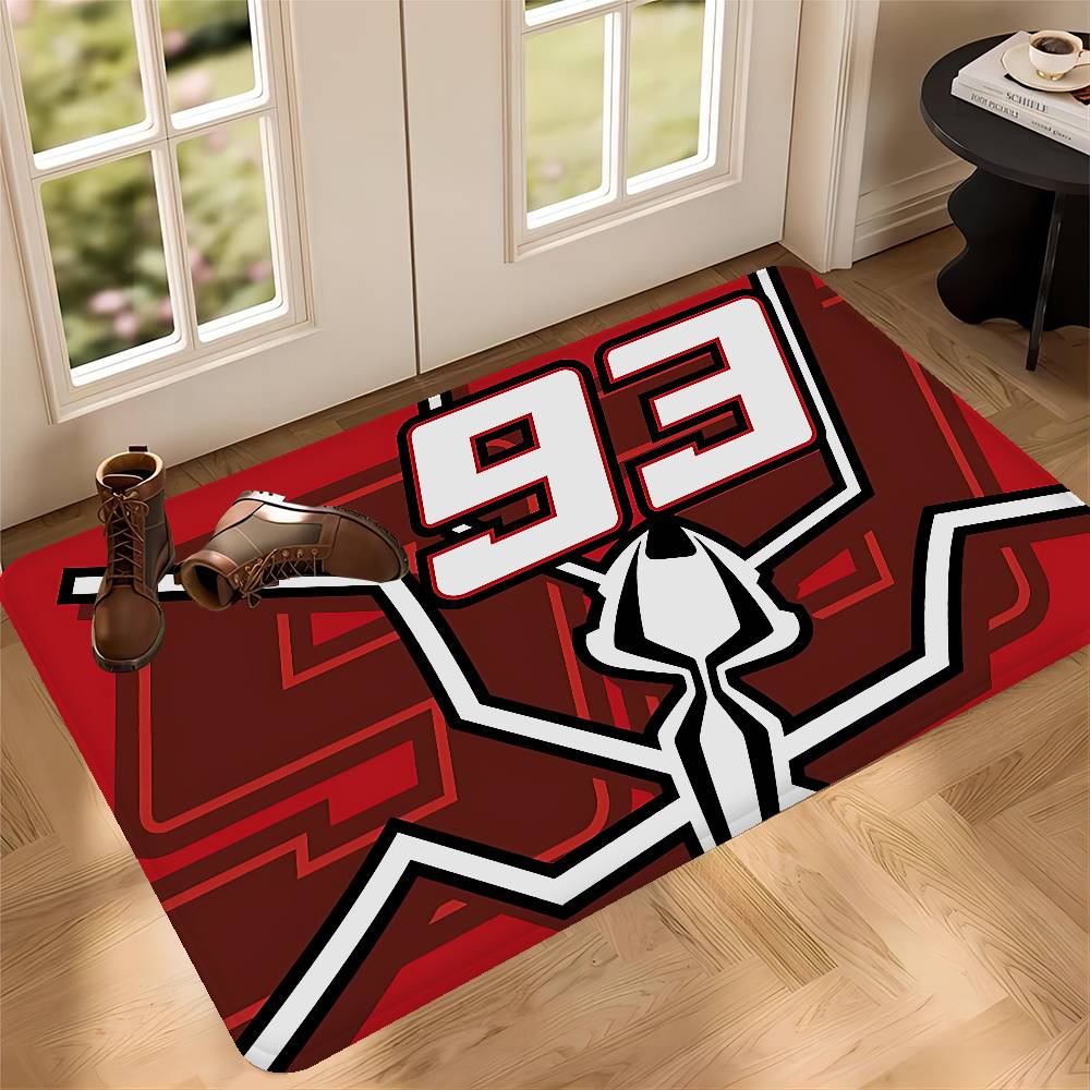 M-Marquezs-s 93 Logo Entrance Door Mat Washable Non-Slip Living Room Sofa Chairs Area Mat Kitchen Welcome Doormat
