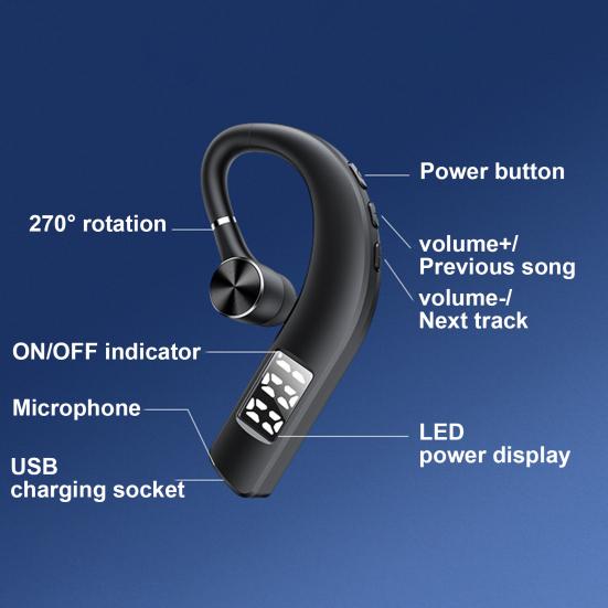 F19 Bluetooth-совместимые наушники-вкладыши с шумоподавлением, беспроводные наушники-вкладыши с микрофоном для вождения