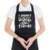 Funny Aprons for Men with 2 Pockets - I Didn't Wash My Hands, Waterproof Adjustable Bib Apron for Cooking Kitchen Grilling Grill BBQ Dishwashing,